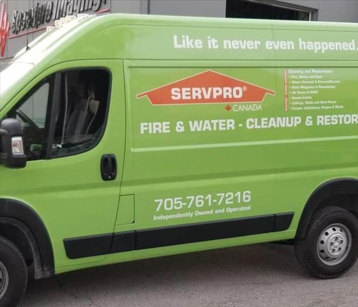 Van after being SERVPRO wrapped