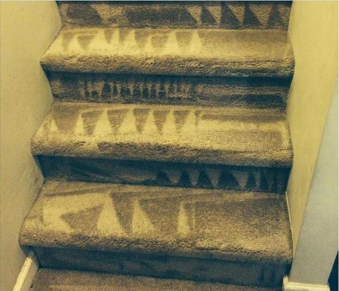 clean carpet steps