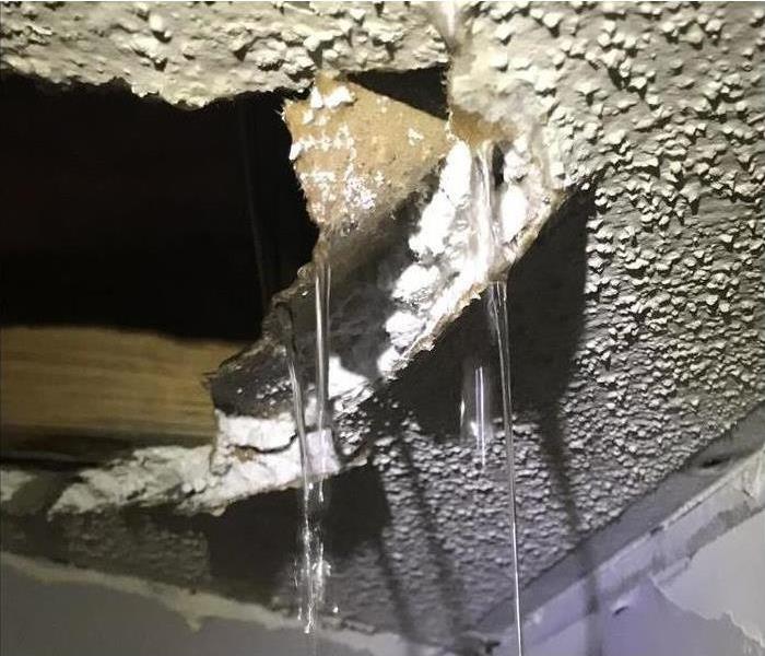 water leaking through ceiling 